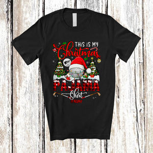 MacnyStore - Personalized This Is My Christmas Pajama Shirt; Fantastic Custom Name Santa Golf Player T-Shirt