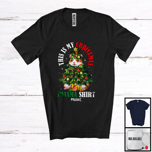 MacnyStore - Personalized This Is My Christmas Pajama Shirt; Humorous Hamster X-mas Cosplay; Family T-Shirt