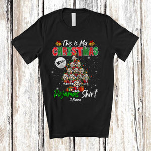 MacnyStore - Personalized This Is My Christmas Pajama Shirt; Lovely Custom Name Santa Cockapoo X-mas Tree T-Shirt