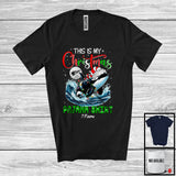 MacnyStore - Personalized This Is My Christmas Pajama Shirt; Merry X-mas Elf Orca; Custom Name Sea Animal T-Shirt