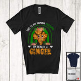 MacnyStore - Personalized This Is My Human Costume Ginger, Adorable Ginger Vegan Fruit, Rainbow Healthy T-Shirt