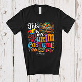 MacnyStore - Personalized This Is My Purim Costume; Cheerful Custom Name Family; Purim Masked Party Parades T-Shirt