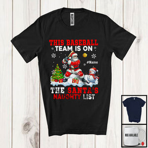 MacnyStore - Personalized This Softball Team Is On The Santa's Naughty List; Joyful Custom Name Sport Player T-Shirt