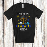 MacnyStore - Personalized This is My Pajamakah Shirt; Lovely Hanukkah Custom Name Menorah; Family T-Shirt