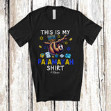 MacnyStore - Personalized This is My Pajamakah Shirt; Lovely Hanukkah Custom Name Sloth Menorah; Family T-Shirt