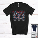 MacnyStore - Personalized Three Custom Name Exotic Shorthair Cat, Amazing 4th Of July Fireworks, Patriotic T-Shirt