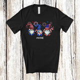 MacnyStore - Personalized Three Gnomes; Fantastic 4th Of July Custom Name Gnomies Family; Patriotic T-Shirt