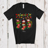 MacnyStore - Personalized Three Santa Elf Axolotls In Christmas Sock; Amusing Custom Name Axolotl Lover T-Shirt