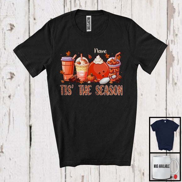 MacnyStore - Personalized Tis' The Season; Wonderful Thanksgiving Custom Name Bowling Player; Pumpkin Spice T-Shirt