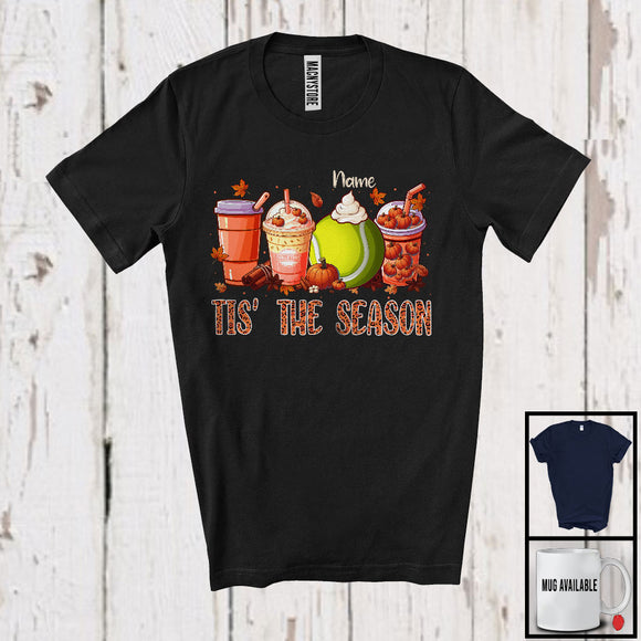 MacnyStore - Personalized Tis' The Season; Wonderful Thanksgiving Custom Name Tennis Player; Pumpkin Spice T-Shirt