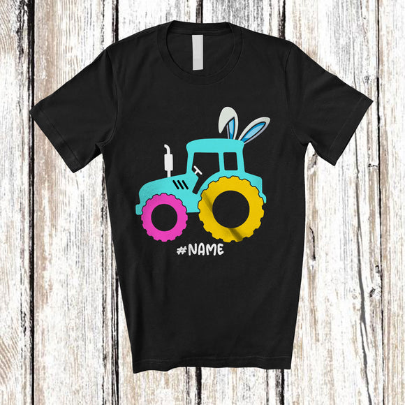 MacnyStore - Personalized Tractor Easter Bunny; Amazing Custom Name Tractor Driver; Boys Family T-Shirt