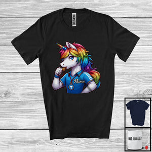 MacnyStore - Personalized Trainer Unicorn; Adorable Custom Name Trainer; Worker Unicorn Careers T-Shirt