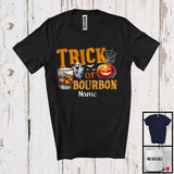 MacnyStore - Personalized Trick Or Bourbon; Sarcastic Halloween Boo Pumpkin; Custom Name Drinking Drunker T-Shirt