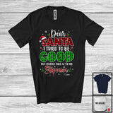 MacnyStore - Personalized Tried To Be Good Take After My Stepmom; Plaid Christmas Santa; Custom Name Family T-Shirt