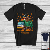 MacnyStore - Personalized Turkey Driving Garbage Truck; Amazing Thanksgiving Turkey Driver; Custom Name Family T-Shirt