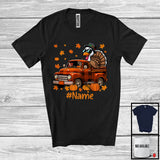 MacnyStore - Personalized Turkey Driving Pick Up Truck; Amazing Thanksgiving Turkey Driver; Custom Name Family T-Shirt