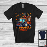 MacnyStore - Personalized Turkey Driving Tractor; Amazing Thanksgiving Turkey Driver; Custom Name Family T-Shirt