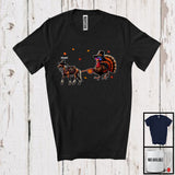 MacnyStore - Personalized Turkey Walking With Horse; Awesome Thanksgiving Custom Name Horse; Farmer T-Shirt