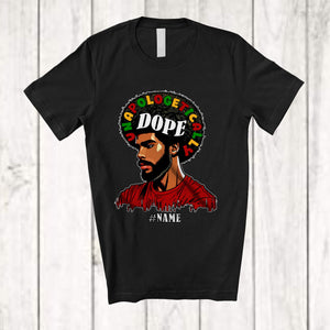 MacnyStore - Personalized Unapologetically Dope; Proud Black History Month Custom Name Afro Men Hair; African T-Shirt