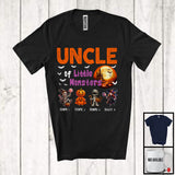 MacnyStore - Personalized Uncle Of Little Monsters; Creepy Halloween Family Custom Name Group T-Shirt