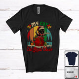 MacnyStore - Personalized Vintage Retro Cat Is My Christmas Cheer; Lovely Santa Custom Name T-Shirt