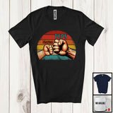 MacnyStore - Personalized Vintage Retro Custom Name Pops, Lovely Father's Day Baby Hands, Family Group T-Shirt