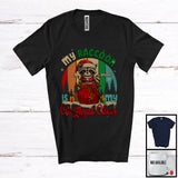 MacnyStore - Personalized Vintage Retro Raccoon Is My Christmas Cheer; Lovely Santa Custom Name T-Shirt