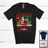 MacnyStore - Personalized Warm Snuggles Dachshund Cuddles, Lovely Christmas Sweater Custom Name Santa T-Shirt