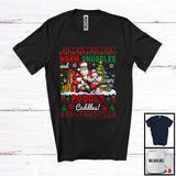 MacnyStore - Personalized Warm Snuggles Poodle Cuddles, Lovely Christmas Sweater Custom Name Santa T-Shirt