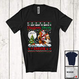 MacnyStore - Personalized Watch Christmas Movies With My Shelties; Joyful Santa Riding Puppy; X-mas Tree T-Shirt