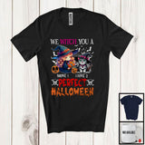 MacnyStore - Personalized We Witch You A Perfect Halloween; Lovely Custom Name Witch And Cat; Pumpkins T-Shirt