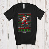 MacnyStore - Personalized What Fun It Is To Play; Wonderful Christmas Sweater Custom Name Playing Baseball T-Shirt