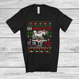 MacnyStore - Personalized What Fun It Is To Run; Wonderful Christmas Sweater Horse; Custom Name Running Runner T-Shirt