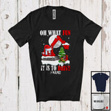 MacnyStore - Personalized What Fun To Drive; Humorous Christmas Santa Excavator; Custom Name Driver T-Shirt