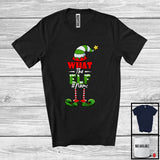 MacnyStore - Personalized What The Elf; Sarcastic Christmas Elf Shoes Hat; Custom Name Family Group T-Shirt