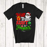 MacnyStore - Personalized Will Trade Aunt For Presents; Wonderful Christmas Snow Lights; Custom Name Family T-Shirt