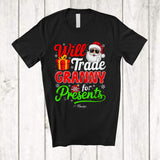 MacnyStore - Personalized Will Trade Granny For Presents; Wonderful Christmas Snow Lights; Custom Name Family T-Shirt