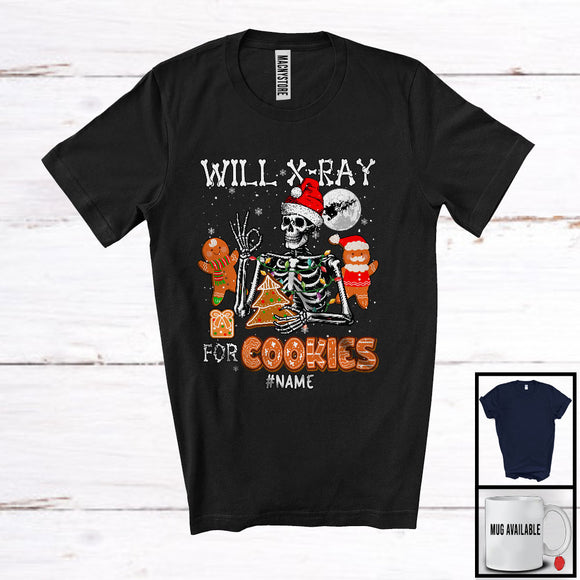 MacnyStore - Personalized Will X-Ray For Cookies; Amazing Christmas Skeleton; Custom Name Radiology T-Shirt