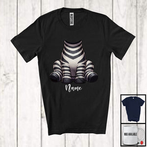 MacnyStore - Personalized Zebra Simple Halloween Cosplay; Lovely Custom Name Zebra Wild Animal T-Shirt