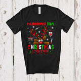 MacnyStore - Phlebotomist Team Christmas Crew; Fantastic X-mas Red Plaid Reindeer Face; Proud Careers Jobs T-Shirt