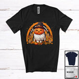 MacnyStore - Pilgrim Sheep Pumpkin Face; Adorable Thanksgiving Fall Flowers Rainbow; Animal Lover T-Shirt