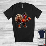 MacnyStore - Pilgrim Turkey Playing Boxing, Humorous Thanksgiving Turkey Lover, Sport Player Playing Team T-Shirt