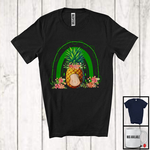 MacnyStore - Pineapple Human Costume, Lovely Pineapple Vegan Fruit Rainbow Flowers, Veganism Healthy Lover T-Shirt