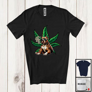 MacnyStore - Pit Bull Sunglasses Smoker, Humorous Puppy Owner Lover, Matching 420 Stoner Smoker Group T-Shirt