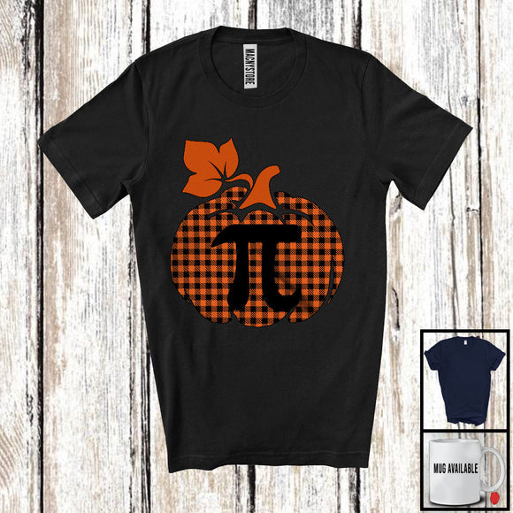 MacnyStore - Plaid Pi Pumpkin Shape; Amazing Thanksgiving Pi Day Math Science; Teacher Student Group T-Shirt