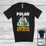 MacnyStore - Polar Beer; Lovely Christmas Polar Bear Drinking Beer; Animal Lover Drunker Family Group T-Shirt