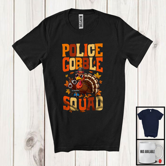 MacnyStore - Police Gobble Squad; Wonderful Thanksgiving Turkey Sunglasses Fall Leaf; Careers Jobs T-Shirt