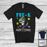 MacnyStore - Pre-K Here I Come; Colorful Back To School T-Rex Dinosaurs; Boys Students Group T-Shirt