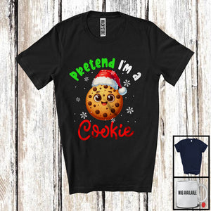 MacnyStore - Pretend I'm A Cookie Crew, Humorous Christmas Santa Snowing, X-mas Family Group T-Shirt