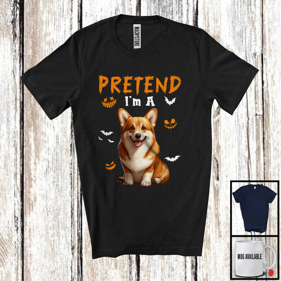 MacnyStore - Pretend I'm A Corgi; Lovely Halloween Costume Dog Owner Lover; Family Group T-Shirt